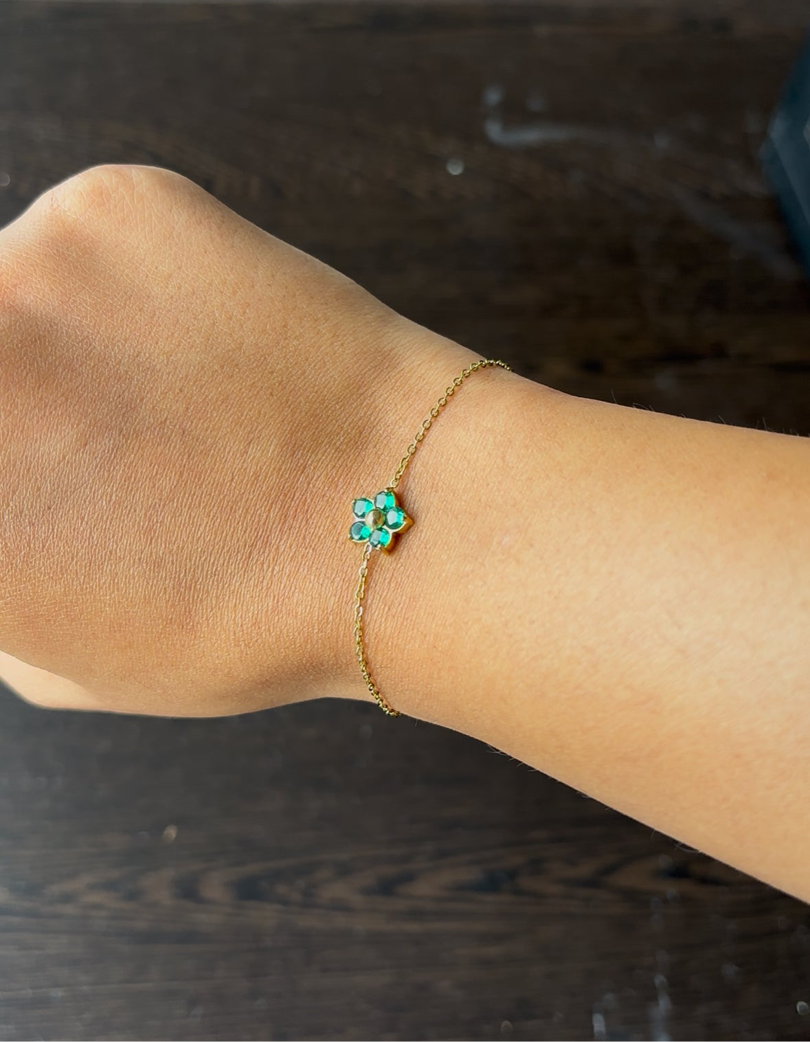 dainty flower matching bracelet