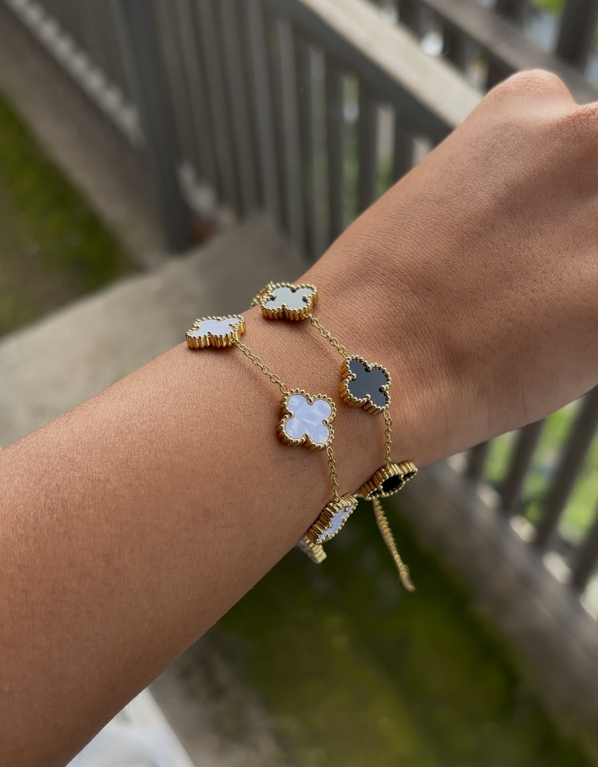 matching clover bracelets