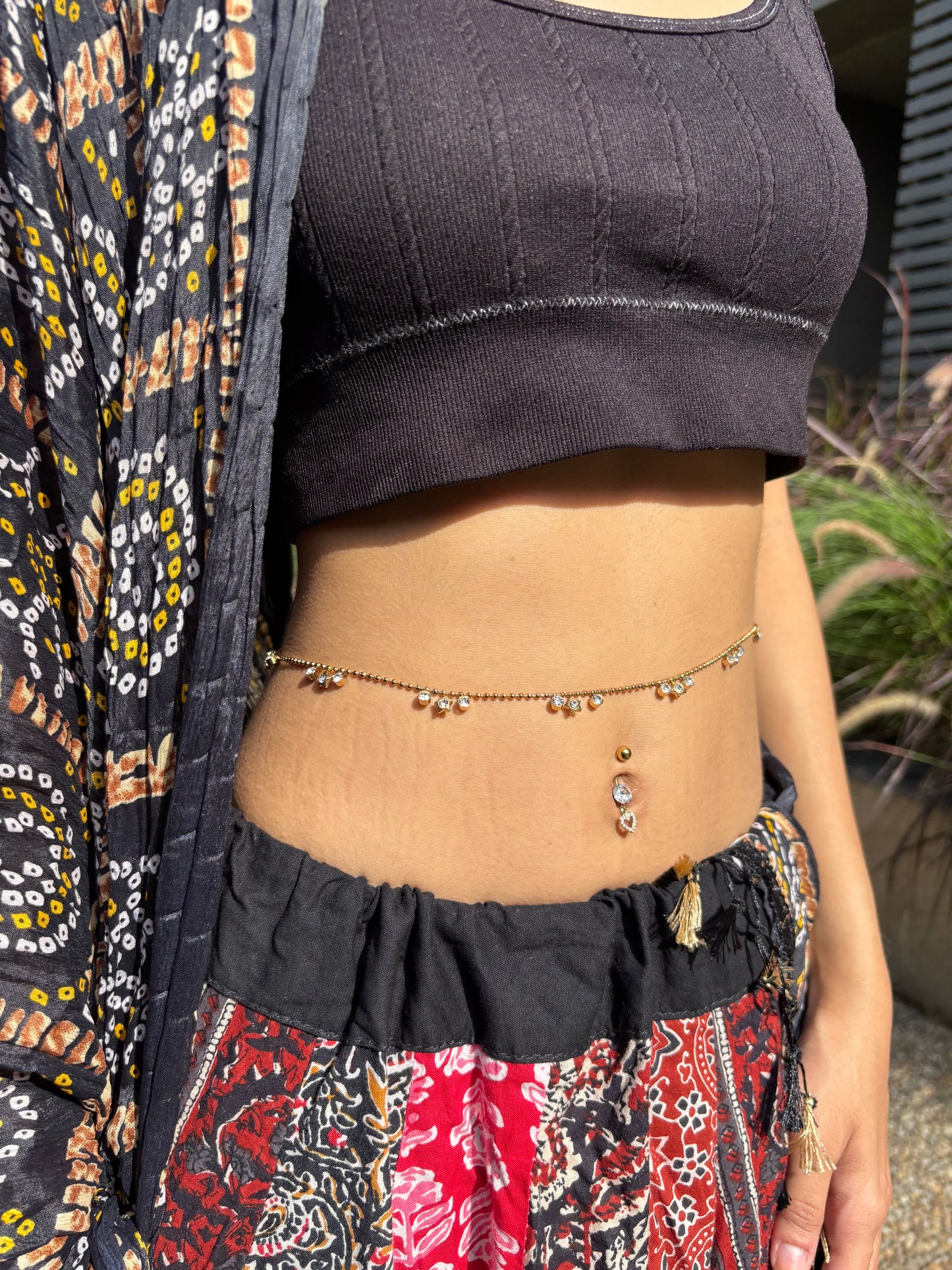 star dangling waistchain