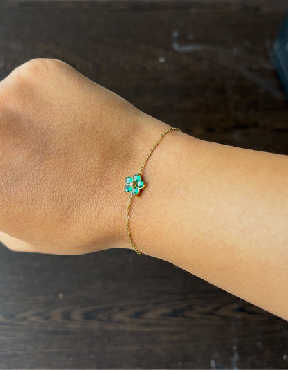 dainty flower matching bracelet