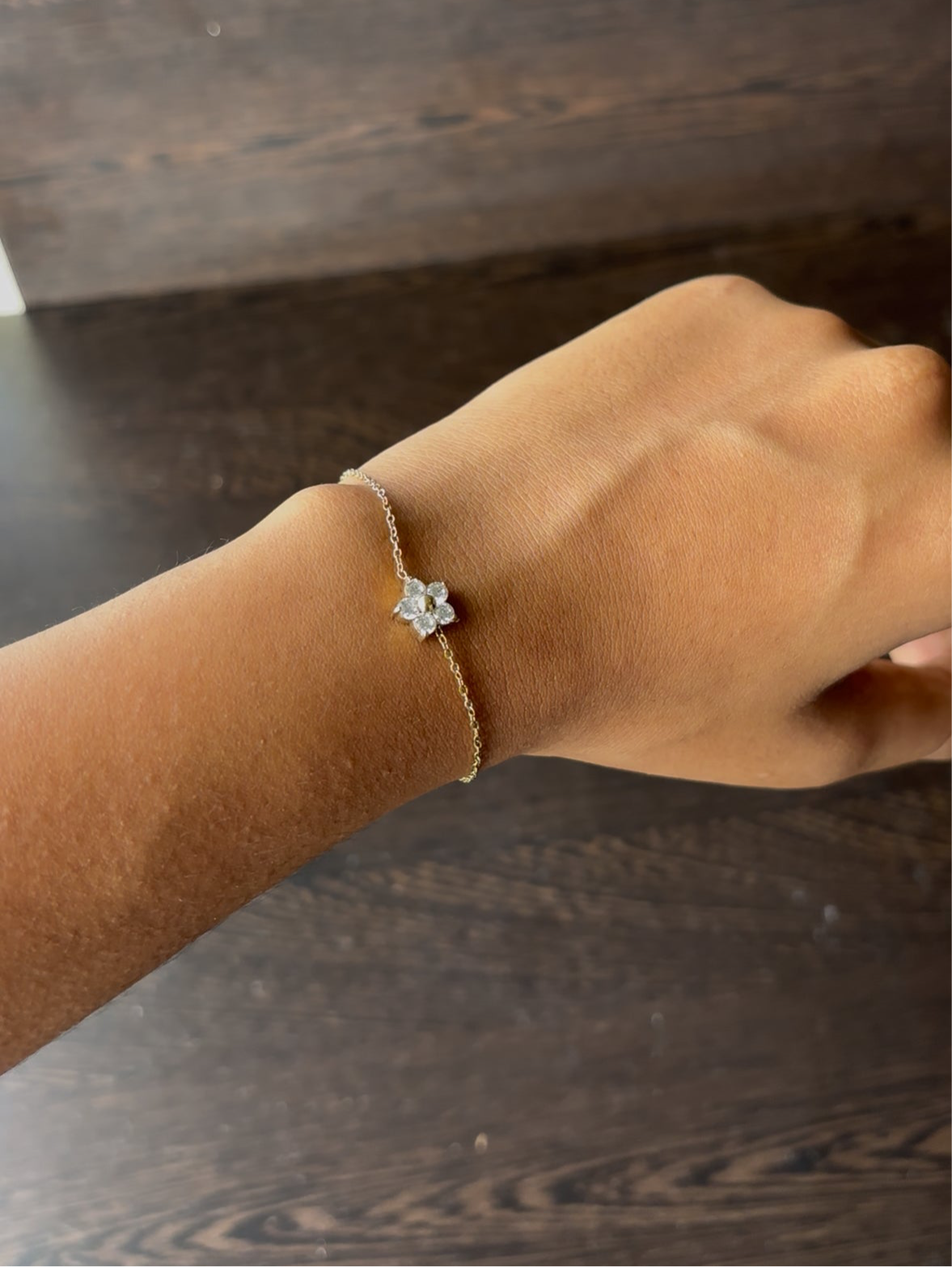dainty flower matching bracelet