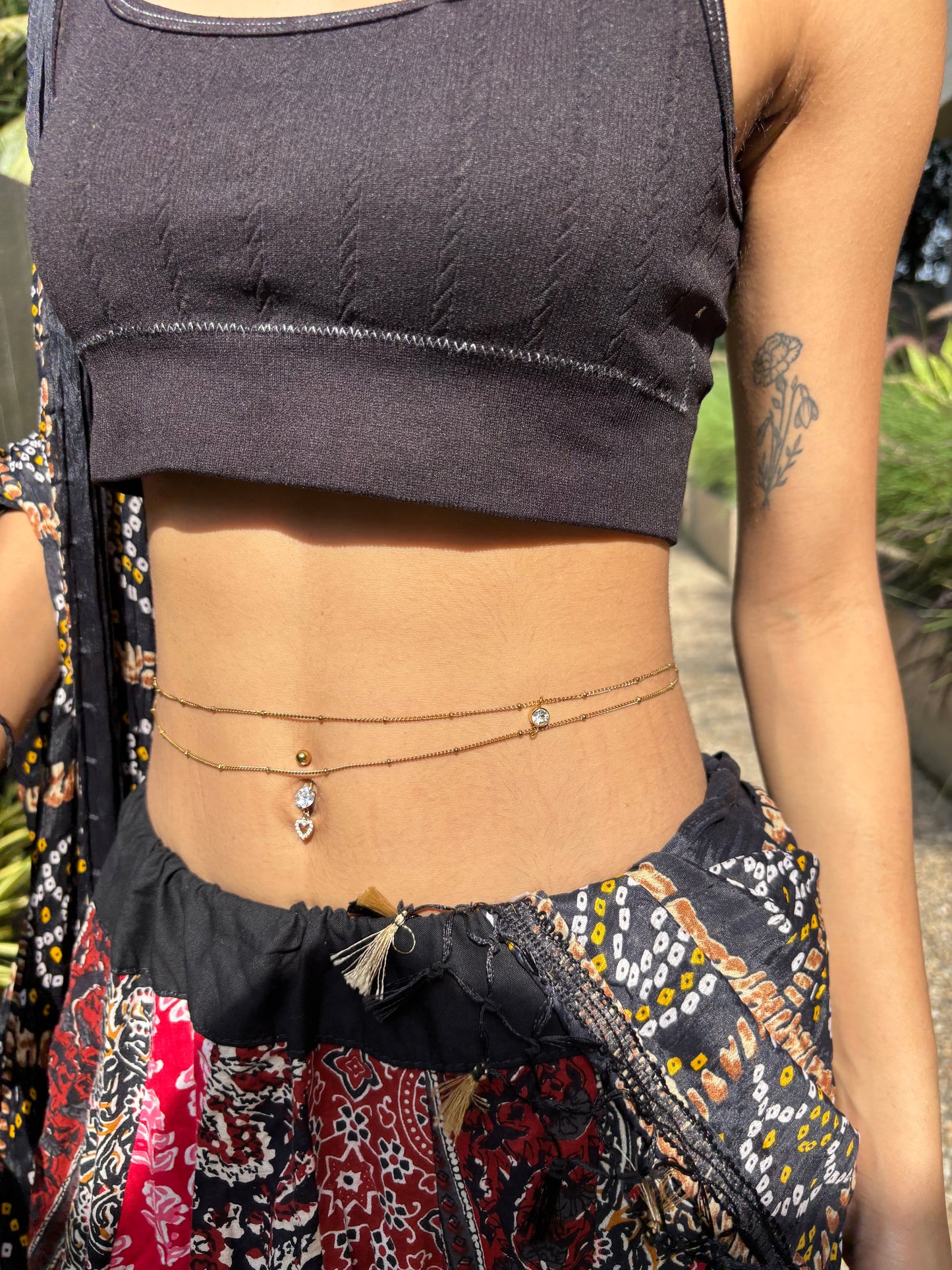 one diamond waistchain